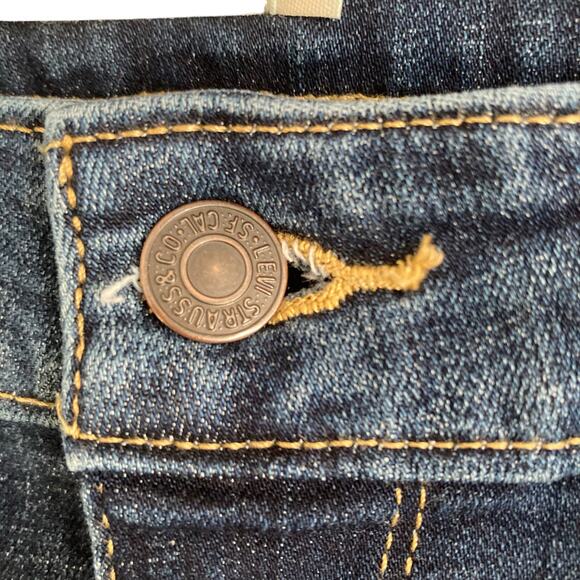 Levis 721 Blue Story High Rise Skinny Dark Wash Tailored Stretchy Jeans Size 29 - Picture 10 of 15